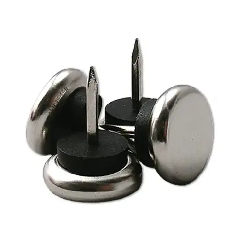 Furniture Glides, Nail-On, Cushioned, Metal Base, 7/8-In - pack of 4 Furniture Glides, Nail-On, Cushioned, Metal Base, 7/8-In - pack of 4