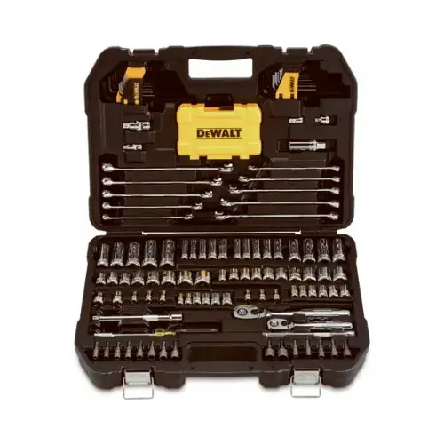 Mechanic's Tool Set, 142-Piece, Chrome Vanadium, Polished Chrome Vanadium