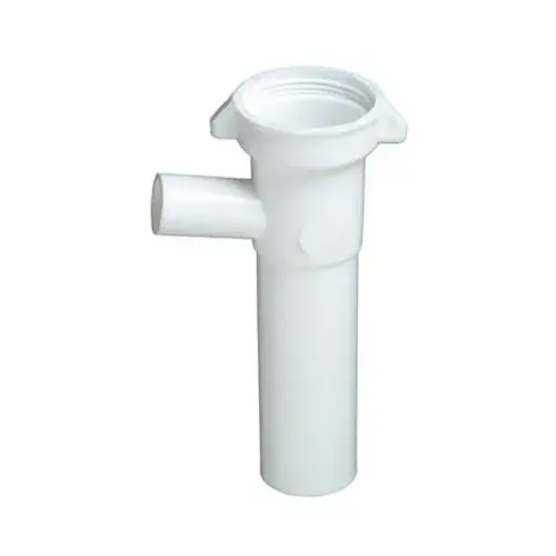 Dishwasher Branch Tailpiece, White Plastic, 1.5 x 6-In.