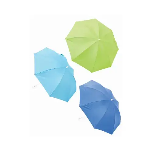 Clamp-On Umbrella, Red & Blue Fabric, Assorted, 4-Ft. - pack of 12