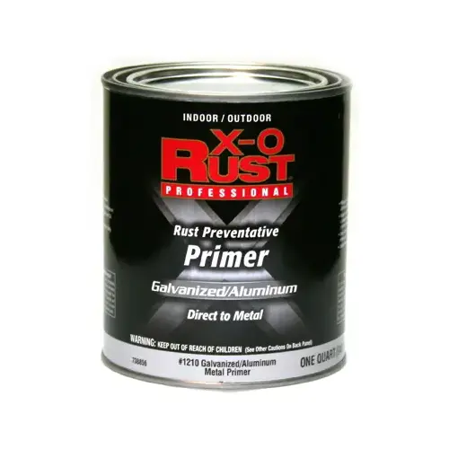 X-O Rust Metal Primer, Waterborne Galvanized/Aluminum, Qt. X-O Rust Metal Primer, Waterborne Galvanized/Aluminum, Qt.