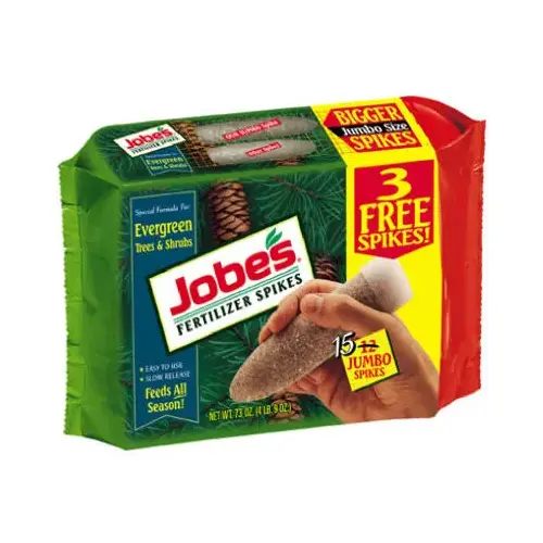 Dry Fertilizer Spike Pack, Spike, Gray/Light Brown, Slight Ammonia Pack - pack of 15