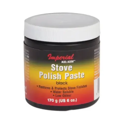 Stove Polish, Paste, Opaque Black, Neutral Oil, 6 fl-oz Jar Stove Polish, Paste, Opaque Black, Neutral Oil, 6 fl-oz Jar