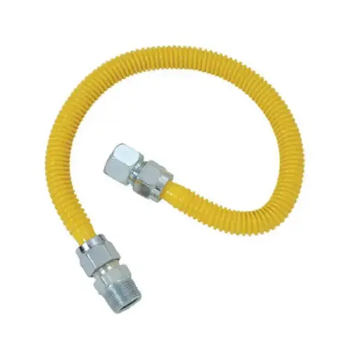 Gas Appliance Connector, Stainless Steel, 60-In., 1/2-In. I.D., 5/8-In. O.D. Gas Appliance Connector, Stainless Steel, 60-In., 1/2-In. I.D., 5/8-In. O.D.