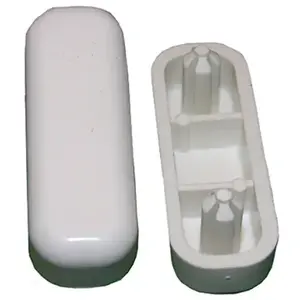 LARSEN SUPPLY CO., INC. 02-3307 White Plastic Toilet Seat 3/4 Inch X 1-3/16 Inch Oval Push-in Replacement Bumpers