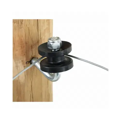 Corner Post Bracket Kit, 3/8-In., High Strain Corner & End Assembly, For Straight Line Fencing Black