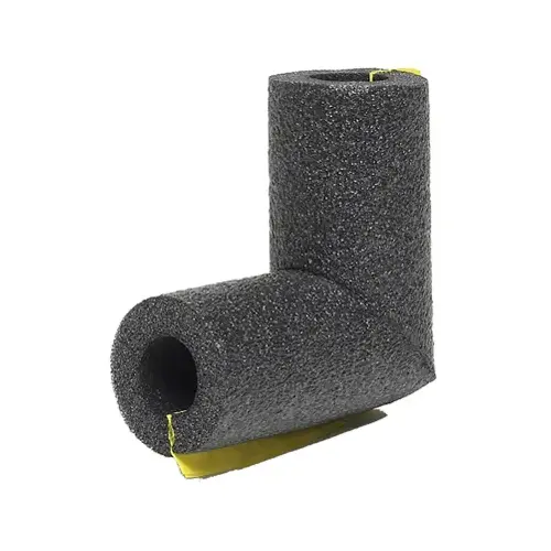 Elbow Pipe Insulation, Polyethylene Foam, Gray, For 1-In. Copper Pipe Elbow Pipe Insulation, Polyethylene Foam, Gray, For 1-In. Copper Pipe