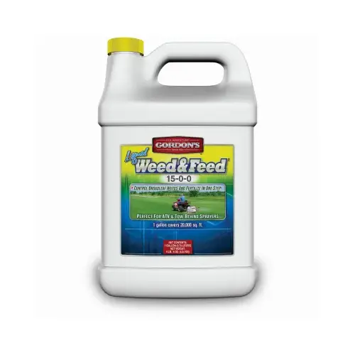 Weed and Feed Fertilizer, 1 gal, Liquid, 15-0-0 N-P-K Ratio Brown Weed and Feed Fertilizer, 1 gal, Liquid, 15-0-0 N-P-K Ratio Brown