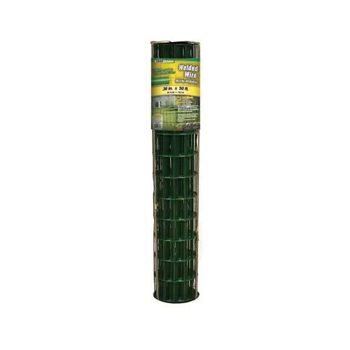 Welded Wire Fence, Green PVC Coated, 2 x 3-In. Mesh, 36-In. x 50-Ft. Welded Wire Fence, Green PVC Coated, 2 x 3-In. Mesh, 36-In. x 50-Ft.