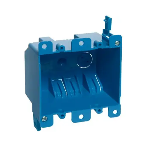 2-Gang Old Work PVC Switch/Outlet Electrical Box (Blue) 2-Gang Old Work PVC Switch/Outlet Electrical Box (Blue)