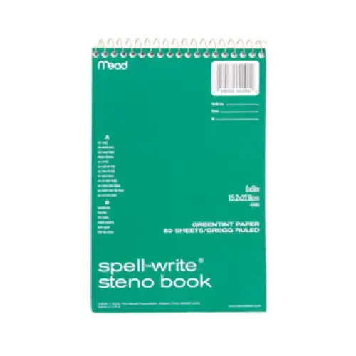 Steno Book 6" W X 9" L Wide Ruled Spiral Assorted Assorted Steno Book 6" W X 9" L Wide Ruled Spiral Assorted Assorted