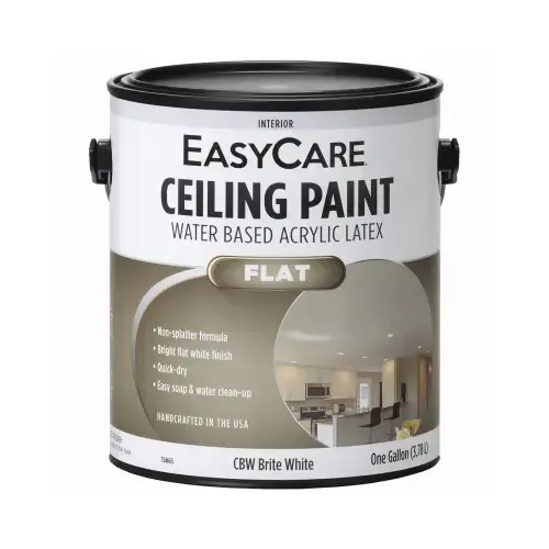 Latex Ceiling Paint, Brite White Flat, 1-Gallon Latex Ceiling Paint, Brite White Flat, 1-Gallon