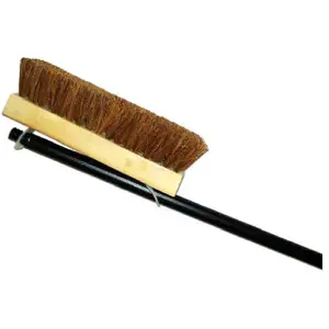 ABCO PRODUCTS 00070-12 Deck Brush, Palmyra & Wood, 10-In. With 48-In. Handle