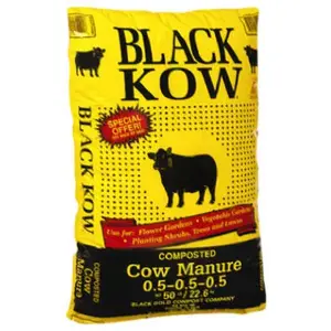 Black Kow 60221 Composted Cow Manure, Black, 1 cu-ft Bag