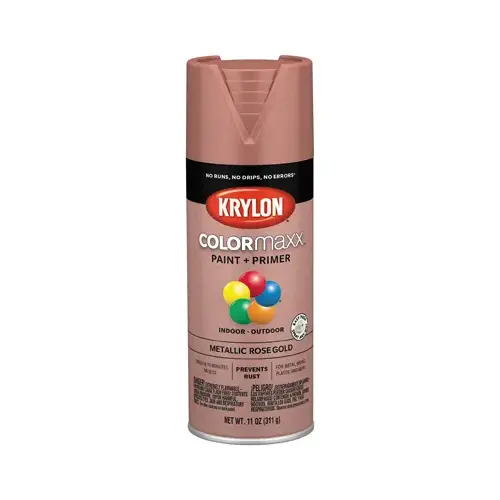 COLORmaxx Spray Paint, Metallic, Rose Gold, 12 oz, Aerosol Can COLORmaxx Spray Paint, Metallic, Rose Gold, 12 oz, Aerosol Can