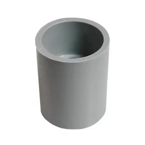 Conduit Coupling, 1 in Socket, 1.21 in ID x 1.625 in OD Dia, 2 in L, PVC, Gray Conduit Coupling, 1 in Socket, 1.21 in ID x 1.625 in OD Dia, 2 in L, PVC, Gray