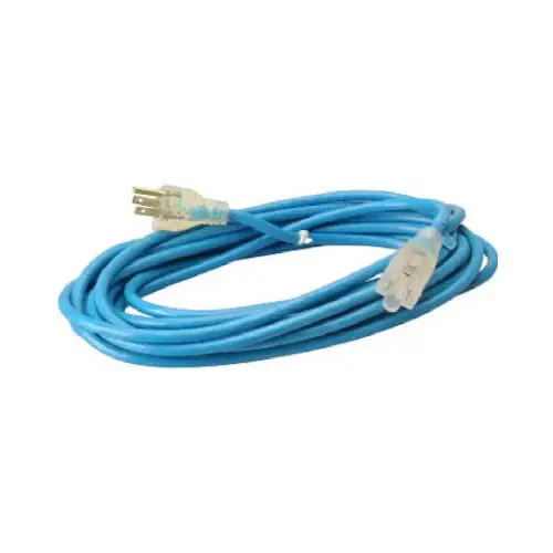 All-Weather Extension Cord, 16/3 SJTW, Blue, Lighted End, 25-Ft. All-Weather Extension Cord, 16/3 SJTW, Blue, Lighted End, 25-Ft.
