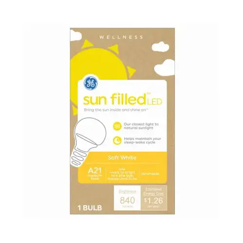 LED Light Bulb, Sun Filled, A21, 840 Lumens, 11-Watts LED Light Bulb, Sun Filled, A21, 840 Lumens, 11-Watts