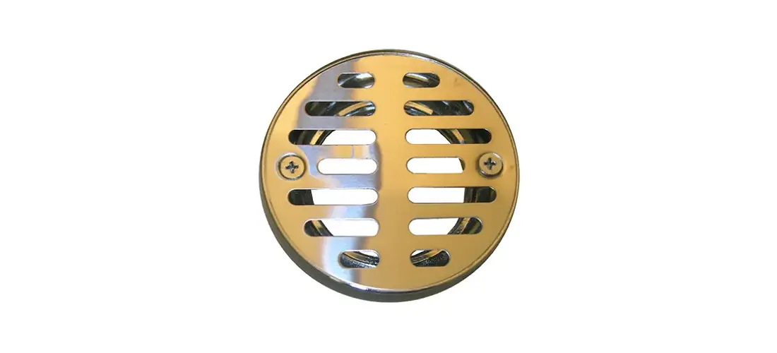 Grille De Bonde De Douche LASCO Chromée 3-1/4 Pouces - Avec 2 Vis - Modèle 03-1243