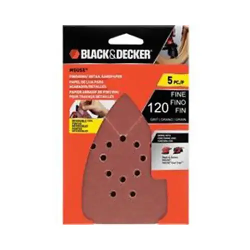 120-Grit Mouse Sander Sheets - pack of 5 120-Grit Mouse Sander Sheets - pack of 5