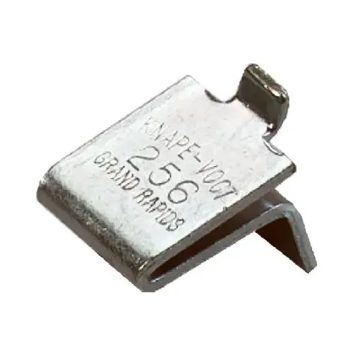 Adjustable Pilaster Shelf Support Clip, Steel, Mortise Mounting Zinc