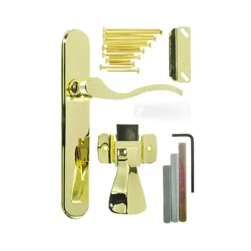 Door Lever Lockset, Brass, 3/4 to 2 in Thick Door