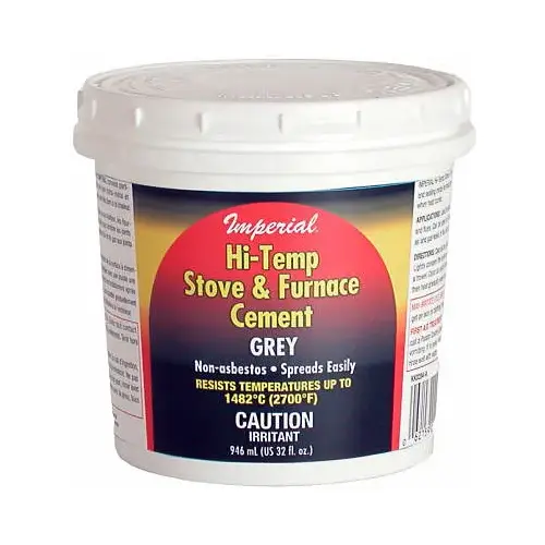 Stove and Furnace Cement, 32 oz Tub Gray Stove and Furnace Cement, 32 oz Tub Gray