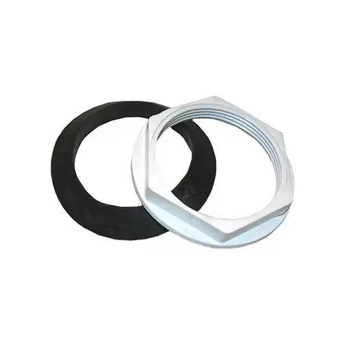 Toilet Flush Valve Jam Nut With W-206 Washer, 2-In.