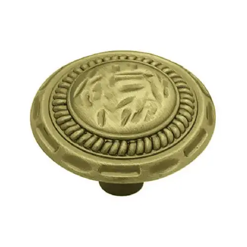 Cabinet Knob, Sundial Round, Antique Brass, 1-3/8-In. Cabinet Knob, Sundial Round, Antique Brass, 1-3/8-In.