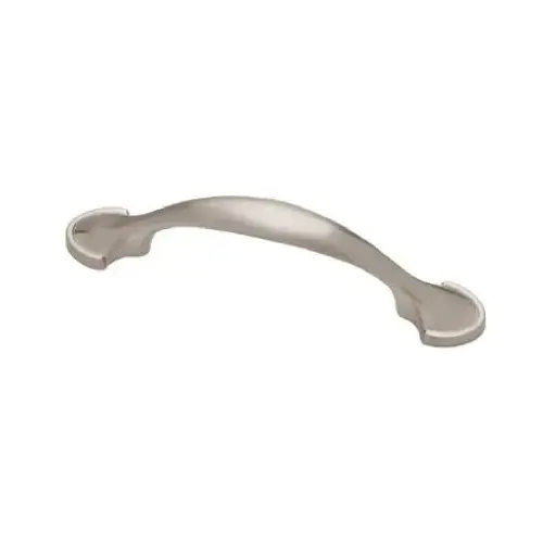 Half Round Cabinet Pull, Brushed Satin Nickel, 4.5-In.