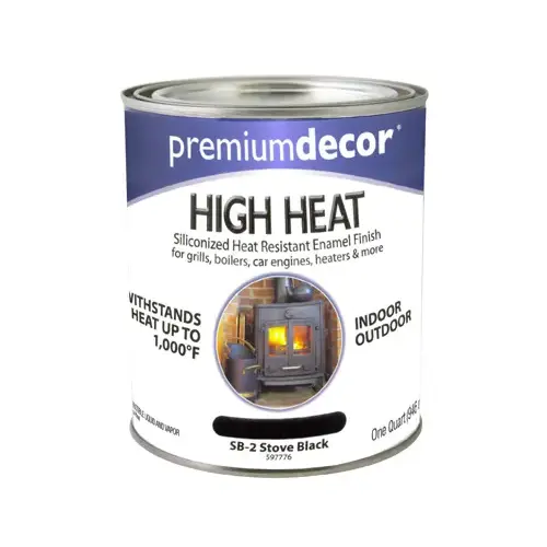 Stove Paint, Black, High Heat, 1-Qt. Stove Paint, Black, High Heat, 1-Qt.