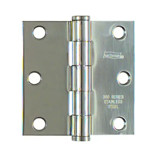 3 x 3-In. Stainless Steel Square Corner Door Hinge 3 x 3-In. Stainless Steel Square Corner Door Hinge