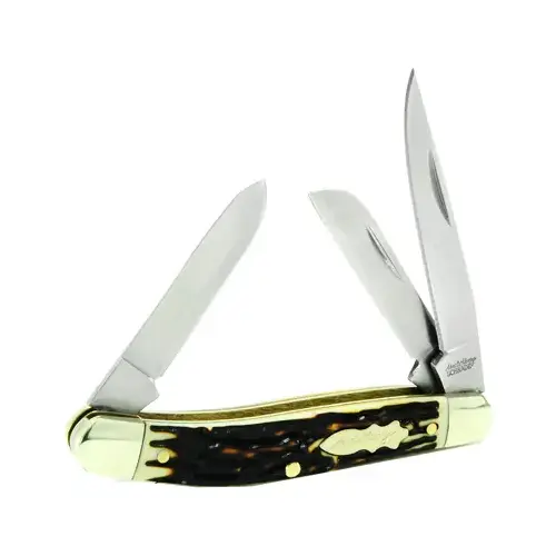 Uncle Henry Premium Stock 3-9/16" Closed 3 Blade Knife