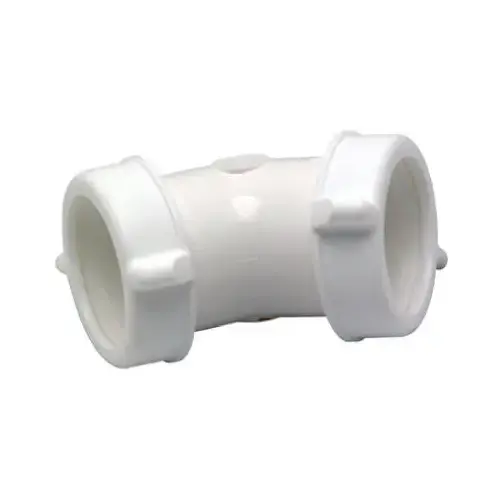 1-1/4-Inch Or 1-1/2-Inch O.D. Tube Slip Joint 45-Degree Lavatory/Kitchen Drain Elbow 1-1/4-Inch Or 1-1/2-Inch O.D. Tube Slip Joint 45-Degree Lavatory/Kitchen Drain Elbow