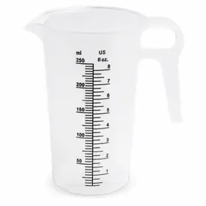 AXIOM PRODUCTS PM80008 Accu Pour Measuring Pitcher, 8-oz., Food Grade Polypropylene, Measures in oz. & Metric