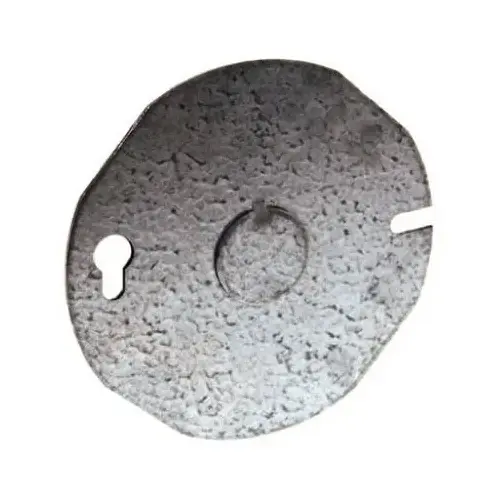 3RBCK Cover Plate, 3-1/2 in Dia, 3-1/2 in W, Round, Steel, Gray, Galvanized 3RBCK Cover Plate, 3-1/2 in Dia, 3-1/2 in W, Round, Steel, Gray, Galvanized