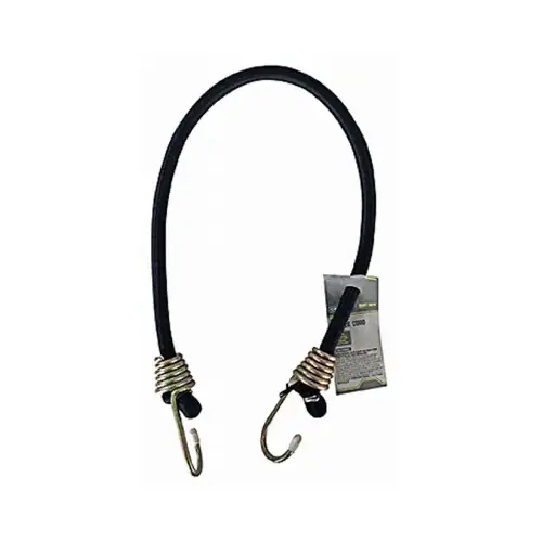 Bungee Cord, Heavy-Duty, Black, 24-In.