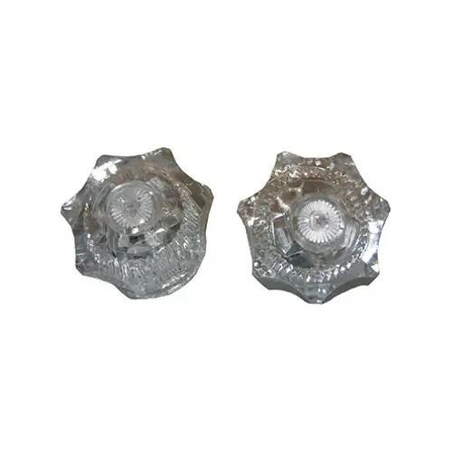 Fit-All Hot & Cold Faucet Handle, Clear, Pr. Fit-All Hot & Cold Faucet Handle, Clear, Pr.
