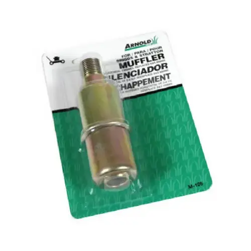 Small Engine Muffler, 1/2 in Inlet, For: 2 to 4 hp Briggs & Stratton, Tecumseh and Clinton Engines