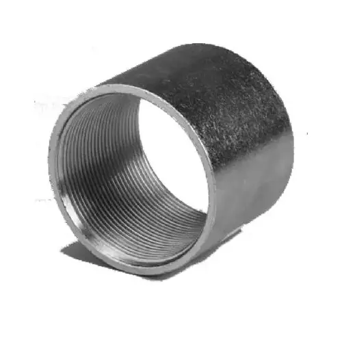 Rigid Conduit Coupling, 2 in Threaded, 2.65 in OD, Steel, Galvanized