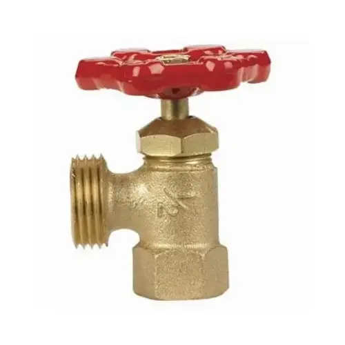 ProLine Series Boiler Drain Valve, 1/2 in Connection, FPT x Hose, 125 psi Pressure, Brass Body
