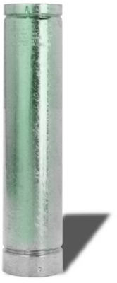 SELKIRK 103036 Round Gas Vent Pipe 3" D X 36" L Aluminum/Galvanized Steel Silver Chrome