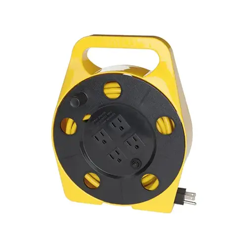 Cord Reel, 4-Outlets, 25-Ft.