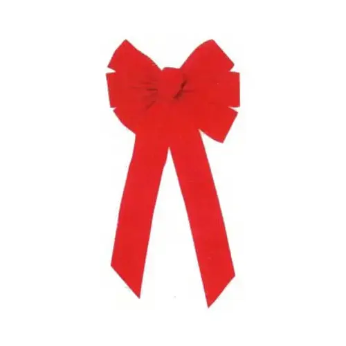 Christmas Specialty Decoration, 1 in H, Glitter Bow, Velvet, Red - pack of 36 Christmas Specialty Decoration, 1 in H, Glitter Bow, Velvet, Red - pack of 36