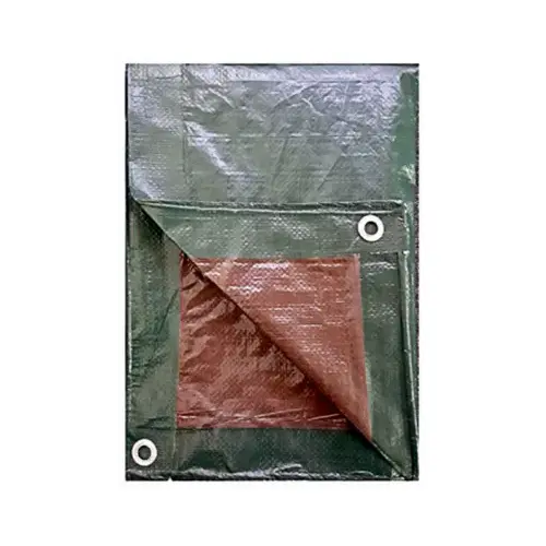Polyethylene Tarp, Hunter Green/Brown, 15 x 30-Ft. Polyethylene Tarp, Hunter Green/Brown, 15 x 30-Ft.