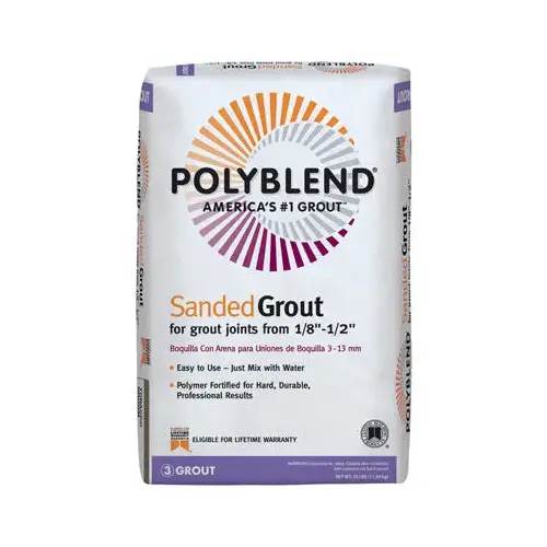 25-Lb. Natural Gray Sanded Polyblend Grout 25-Lb. Natural Gray Sanded Polyblend Grout