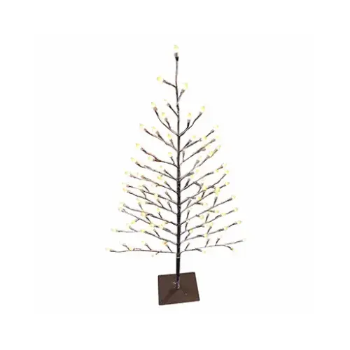 LED Flat Stick Snow Covered Tree, Warm White Caps, 42-In. LED Flat Stick Snow Covered Tree, Warm White Caps, 42-In.