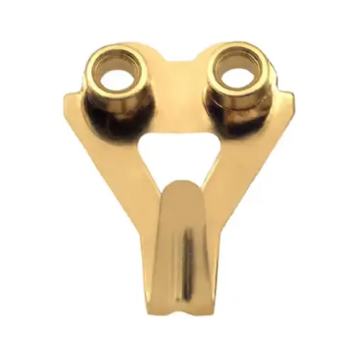 Picture Hanger, 50 lb, Steel, Brass, Gold Pair Picture Hanger, 50 lb, Steel, Brass, Gold Pair