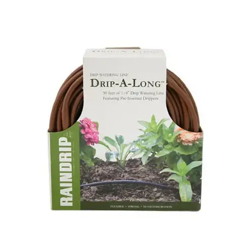 Soaker Hose, Brown Poly, 1/4-In. x 50-Ft.