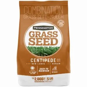 Pennington 100532365 100081628 Centipede Grass Seed and Mulch, 5 lb